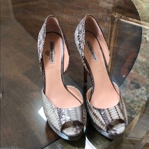 Charles David snake skin stiletto heels